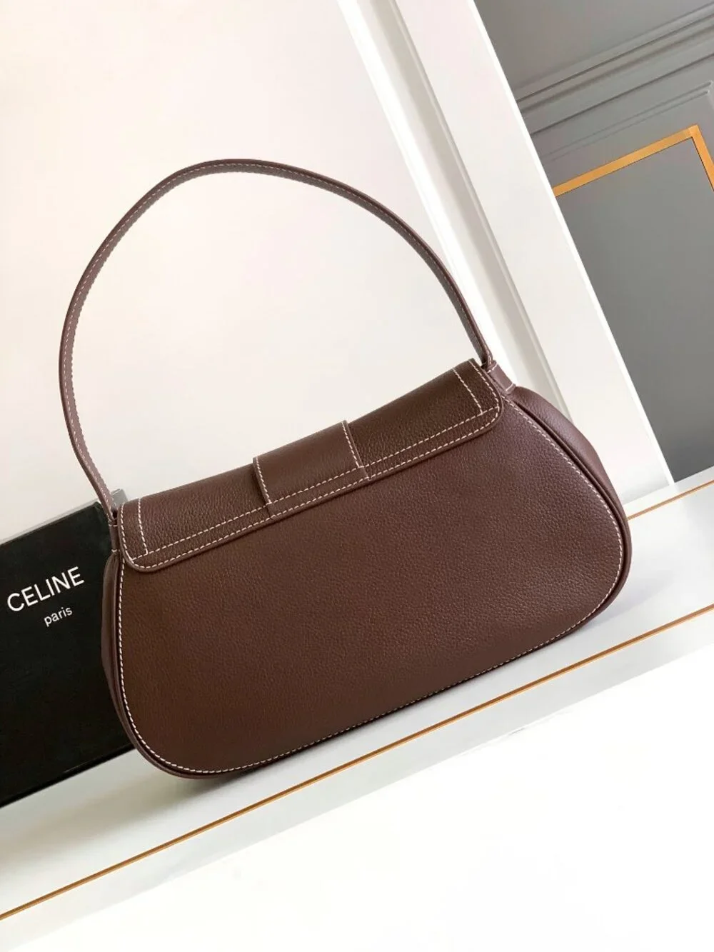 CELINE POLLY Medium Handbag in Soft Calfskin
